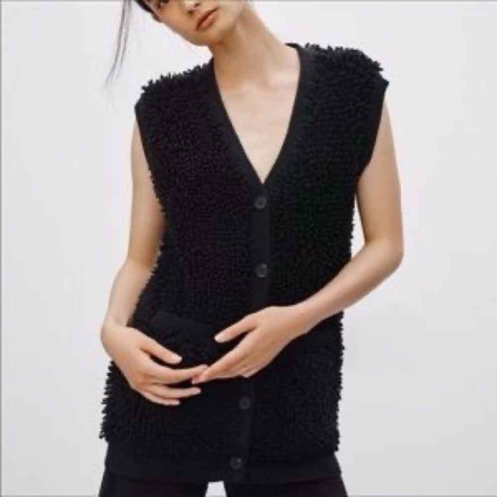 Wilfred Audrey wool nubby Cardi vest sz Xs s